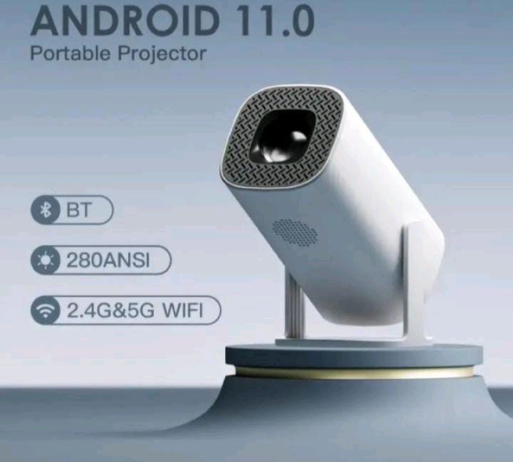P30 1080P (150 ANSI) Mini 4K Android 11.0 Dual Wi-Fi and Bluetooth Portable Projector