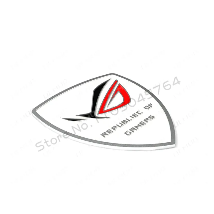 Computer%20Case%20Aluminum%20Sticker%20ROG%20Logo%20Gamer%20Belief%20Lable%20PC%20Cabinet%20MOD%20Part%20Black/White%20-%20Image%203