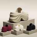 YNPO Solid Color EVA Platform Slippers Women Thick Sole Non Slip Beach Slides Sandals Lady Summer Soft Sole Wedge Heel Slipper. 