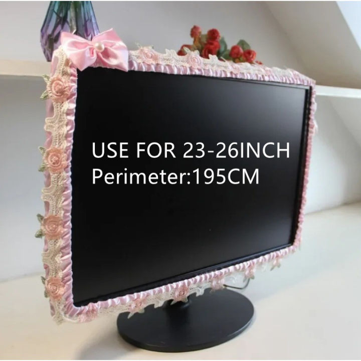 17-30INCH%20Lace%20Fabric%20Door%20Curtain%20TV%20Circle%20Can%20Be%20Flipped%20Dust%20Cover%20Monitor%20Screen%20Home%20Decorations%20Dust%20Cover%20With%20Elastic%20-%20Image%206