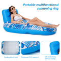 Foldable Inflatable Floating Row PVC Summer Air Mattresses Swimming Pool Inflatable Water Sleeping Bed Lounger Chair Hammock. 