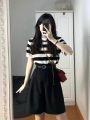 Gakki Korean-style loose all-match shirt free size soft and comfortable short-sleeved sweater T-shirt 1233 #. 