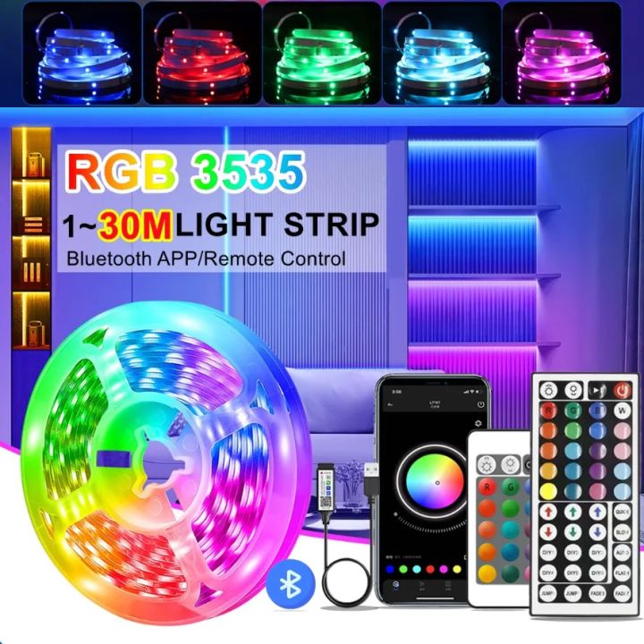 5V USB LED Strip Lights APP Control Color Changing 3535 RGB Led Light ...