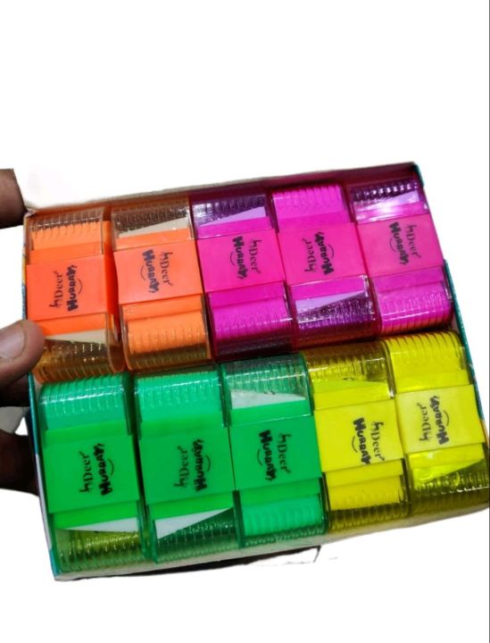 Der 2 in 1 pencil sharpener + eraser  combo pack of 20pcs