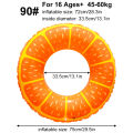 1PC Inflatable Thickened Orange-Shaped Pool Float, Summer Adult Orange Swim Ring for Beach and Pool Parties.