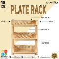 Fancy Plate Rack - 3 in 1 Large Durable Plastic Kitchen Sink Dish Rack - Pure Material - Premium. 