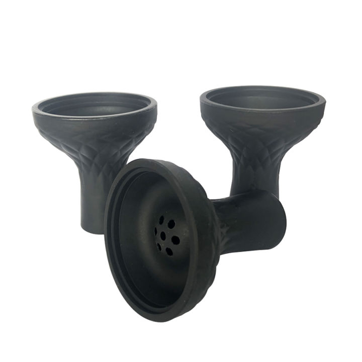 Diameter 8cm  Single or 7 Holes Black Silicone Bowl Shisha Hookah Nargile Sheesha Narguile Chicha Hookah Accessories