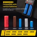 18650 Battery Charger 1-4 Slots Dual 18650 Charging 3.7V  Rechargeable Lithium Battery USB Charger For 16340 14500 18650 26650. 