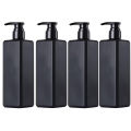 4Pcs/Set Plastic 500ml Empty Square Bottle Hand Wash Soap Dispenser Liquid Shampoo Pump Container Shower. 