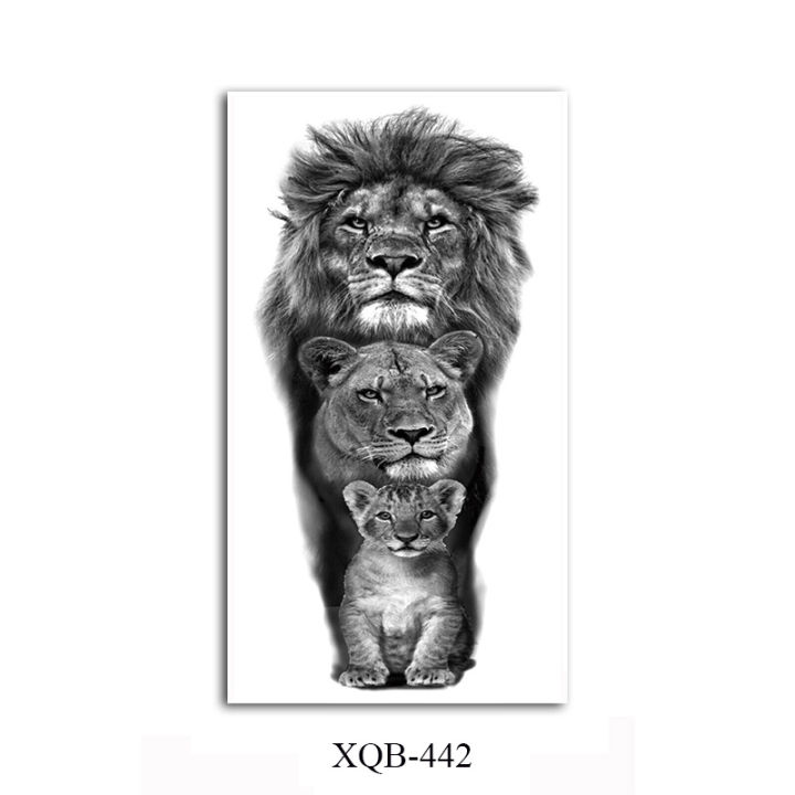 Waterproof%20Temporary%20Tattoos%20for%20Men%20Women%20Animal%20Lion%20Tiger%20Bear%20Tattoo%20Stickers%20Wolf%20Crown%20Body%20Art%20Arm%20Fake%20Tatoo%20-%20Image%207
