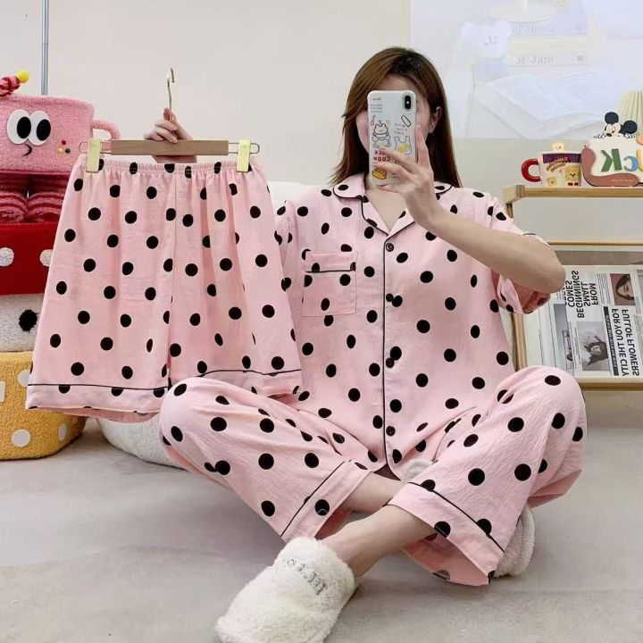 Printed%20Sanrio%20Hello%20Kitty%20Summer%20Cute%203%20Pcs%20Pajamas%20Set%20For%20Women%20-%20Image%204