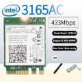 Intel Wireless-AC 7260 7260HMW 3160 7265 3165 8260 Mini PCIE Card Dual Band Bluetooth WiFi Adapter. 