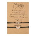 2Pcs/Set Couple Card Bracelet For Women Fashion Sun Moon Handmade Woven Rope Charm Friendship Girlfriend Jewelry Lucky Bracelet. 