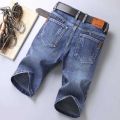 Denim Shorts Men's Summer Thin Straight Classic Designer Business Short Jeans Brand Clothing Stretch Korean Casual Male Shorts. 