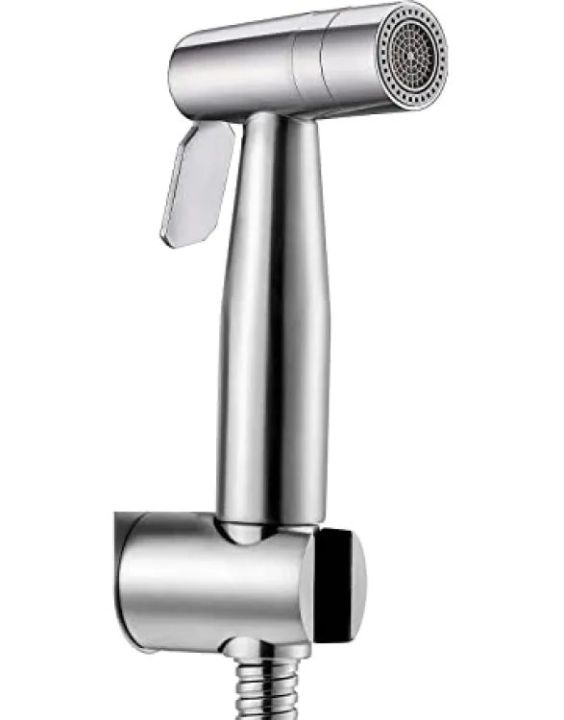 Health%20Faucet%20with%201.5%20Meter%20304%20Grade%20Stainless%20Steel%20EPDM%20Flexible%20Hose%20and%20Wall%20Hook%20l%20Jet%20Spray%20for%20Bathroom%20(Chrome)%20-%20Image%202