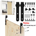 Barn Door Hardware Kit  Heavy Duty Sturdy Sliding Barn Door Track Smoothly and Quietly J Shape Hanger Cupboard Door Panel Access. 
