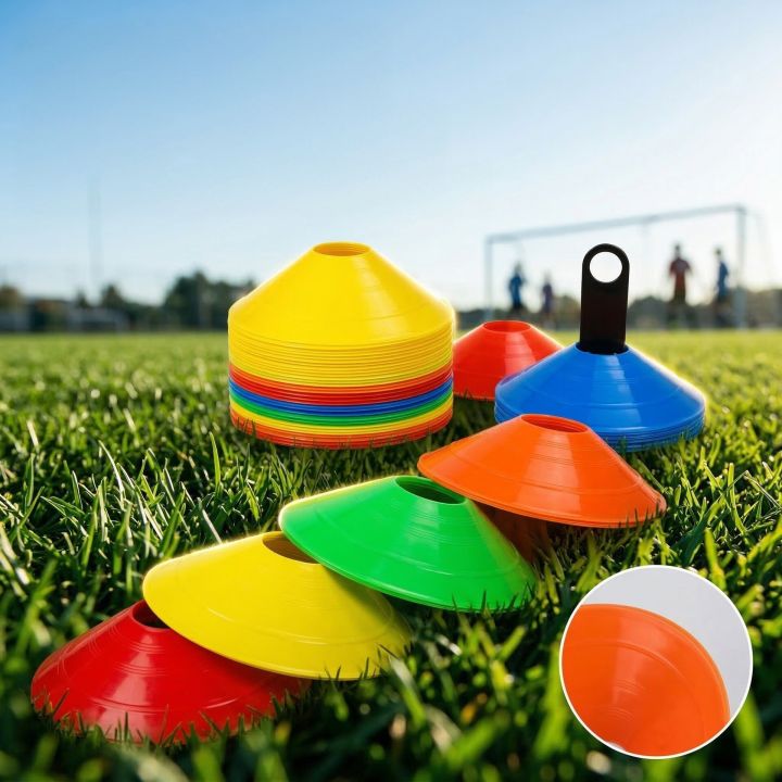 12/24pcs Agile Disk Cone Sleeve Multi sport Training Space Cone Football Skill Training Convenient Props Training Obstacles