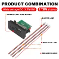 6W Bluetooth Amplifier MP3 Decoder Board Microphone Car Mp3 Player USB Record FM Radio AUX for Speaker Handsfree Audio DIY. 
