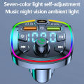 Car MP3 Player Bluetooth 5.0 FM Transmitter Handsfree Car Radio Modulator with Built-in Mic USB Quick Charge Adapter for Car. 