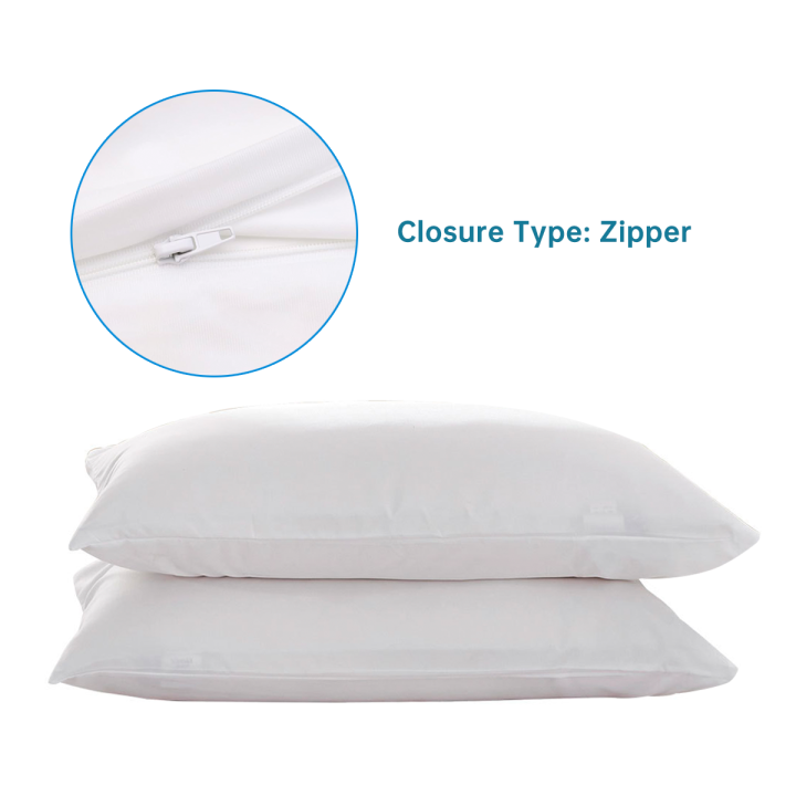 2pcs%20Zippered%20Waterproof%20Pillow%20Cover,%20Oil-resistant%20Knitted%20Pillow%20Protector%20for%20Bed%20Sleeping%20Pillowcase%20-%20Image%206