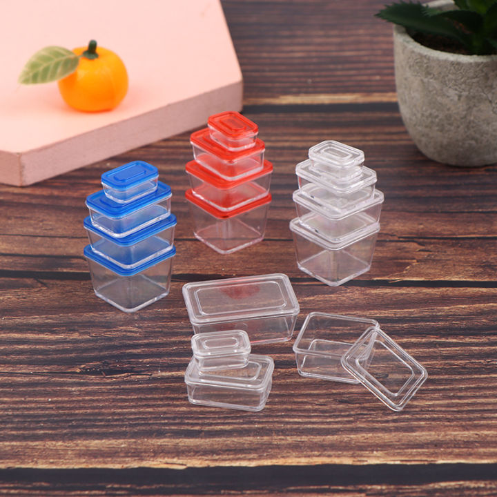 4pcs%201:12%20Dollhouse%20Fresh%20Keeping%20Box%20Mini%20Lunch%20Box%20Model%20Ornaments%20DIY%20Miniature%20Kitchen%20Tableware%20Accessories%20-%20Image%204