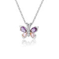 Zircon Butterfly Pendant Necklace For Women Gold Color Stainless Steel Necklaces Couple Aesthetic Jewelry Freeshipping Items BFF. 