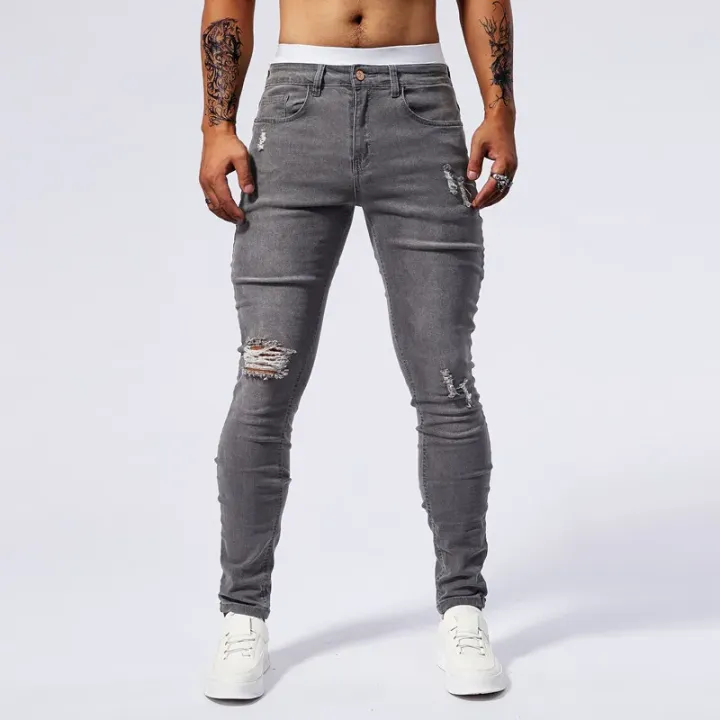 Ripped%20Men's%20Jeans%20Slim%20Stretch%20Holes%20Fashion%20Biker%20Denim%20Pants%20Skinny%20Personality%20Hip%20Hop%20Streetwear%20Male%20Fashion%20Trousers%20-%20Image%202