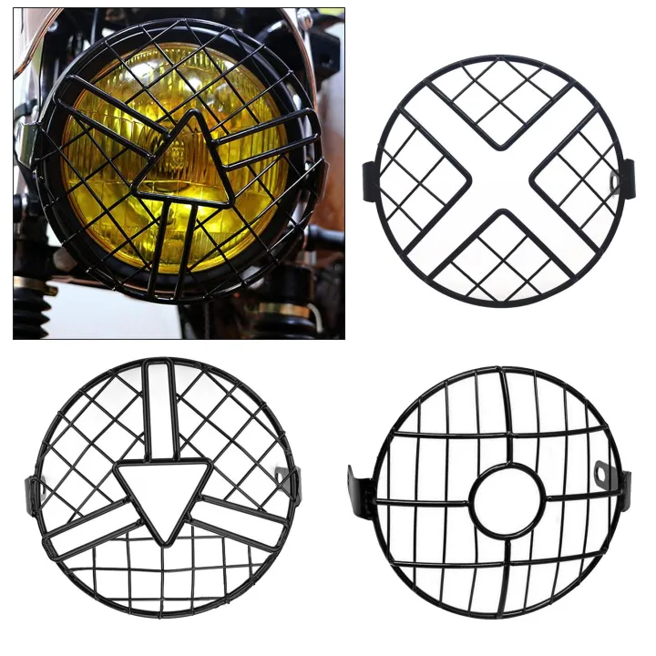 6.5"%20Motorcycle%20Headlight%20Mesh%20Grill%20Guard%20Front%20Lamp%20Mesh%20Grille%20Cover%20Protector%20for%20Cafe%20Racer%20Cruiser%20Headlight%20Cover%20-%20Image%206