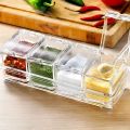 4 pcs spice  box  with tray. 