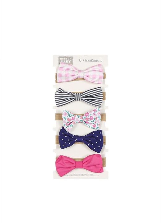 pack%20of%203/5/6%20newborn%20baby%20girls%20hairbands%20bow%20knitted%20soft%20hairbands%20baby%20hair%20accessories%20-%20Image%204