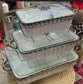 Durable And Efficient Ceramic Food Warmer Buffet Decorative Fancy Chafing Dish Buffet Set With Candle Stand. 