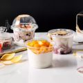 50PCS Disposable Transparent Plastic Cups Dome Flat Lids Milk Tea Cups Bowls Fruit Juice Coffee Ice Cream Cake Container. 