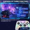 Six Axis Gyroscope Dual Vibration RGB Wireless Gamepad LED CRACK PROCESS For Nintendo Switch TV Box PS3 PC Joystick Controller.