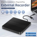 2in1 Type C＆USB 3.0 Slim External DVD VCD CD Writer Slim Optical Drive Burner Reader Player Tray Type Portable For PC Laptop. 