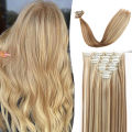 Synthetic Clip Hair Extension Piece Seven-piece Set Of Natural Long Straight Hair Multi-size Women's Hair Accessories. 
