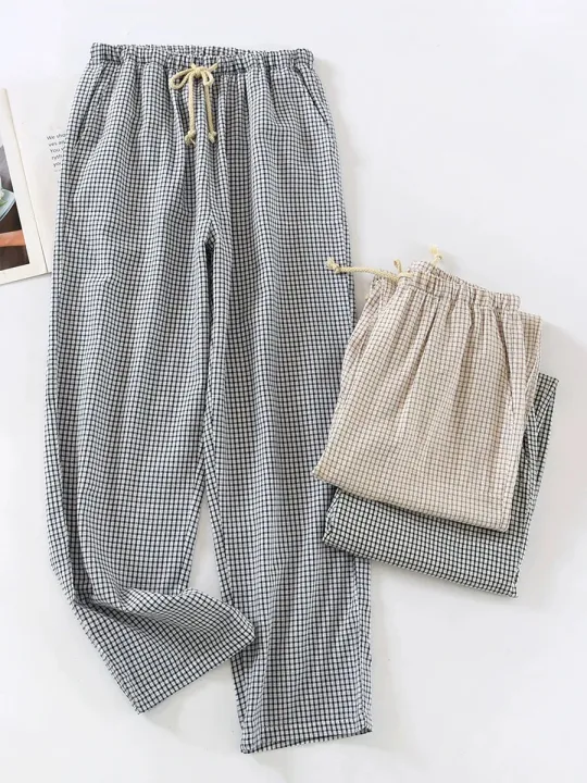 Men's%20Pajama%20Pants%20Spring%20and%20Autum%20Thin%20Trousers%20Loose%20Large%20Size%20Autum%20Casual%20Home%20Pants%20Single%20Trousers%20-%20Image%205