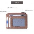 Short Matte Leather Card Wallet - Retro Multi-card Holder with Frosted Fabric, Zipper Bag for Money, New Minimalist Purse.