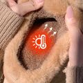 Husky Dog Faux Fur Couple Winter Slippers Chunky Platform Non Slip House Shoes Woman Comfort Fluffy Plush Outdoor Slippers Women. 