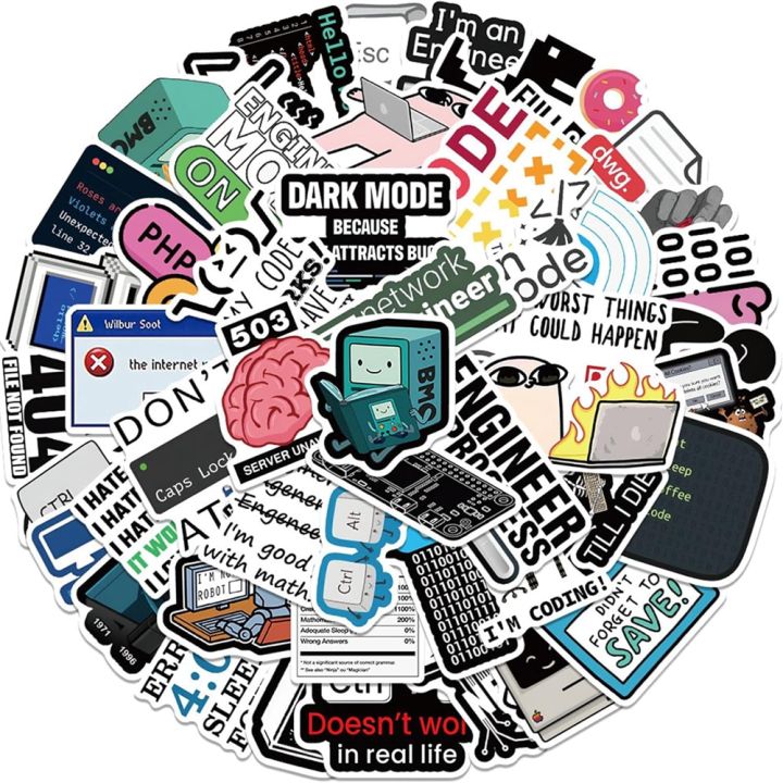 50PCS%20Cool%20Engineer%20Programming%20Network%20Coding%20Hacker%20Meme%20Stickers%20Vinyl%20DIY%20Computer%20Laptop%20Motorcycle%20Helmet%20Car%20Sticker%20-%20Image%202