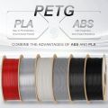 1.75mm PETG 3D Printer Filament 250g High Speed 300mm/s High Strength New Formula Excellent Layer Gray.