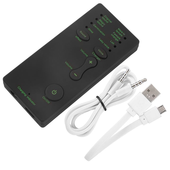 External Sound Card Portable Voice Changer Live Broadcast Sound Card ...
