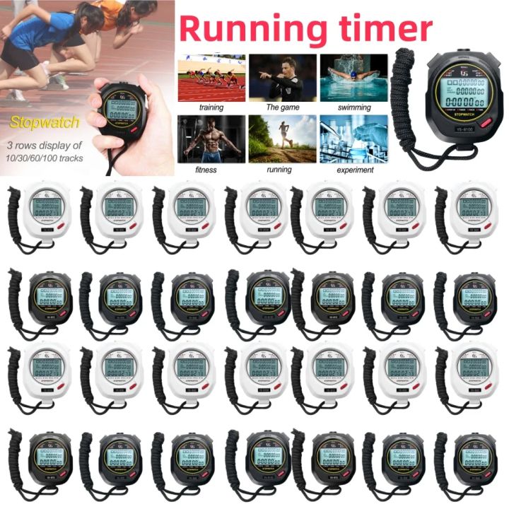20-1Pcs Professional Digital Stopwatch Timer Multifuction Portable Outdoor Sports Running Training Timer Chronograph Stop Watch
