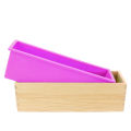 Toast Cake Loaf Mold Rectangular Baking Silicone Soap Mold with Wooden Box DIY Handmade Tool Kitchen Tools. 