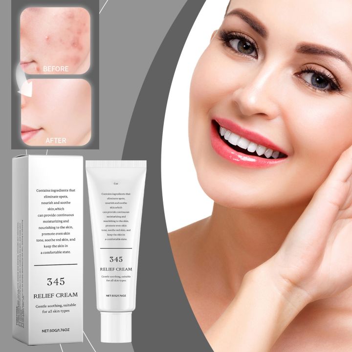345 Relief Cream - Moisturising Cream For The Face For Acne And Oily Skin - Soothing, Moisturising -  Skin Care - Ointment Cream