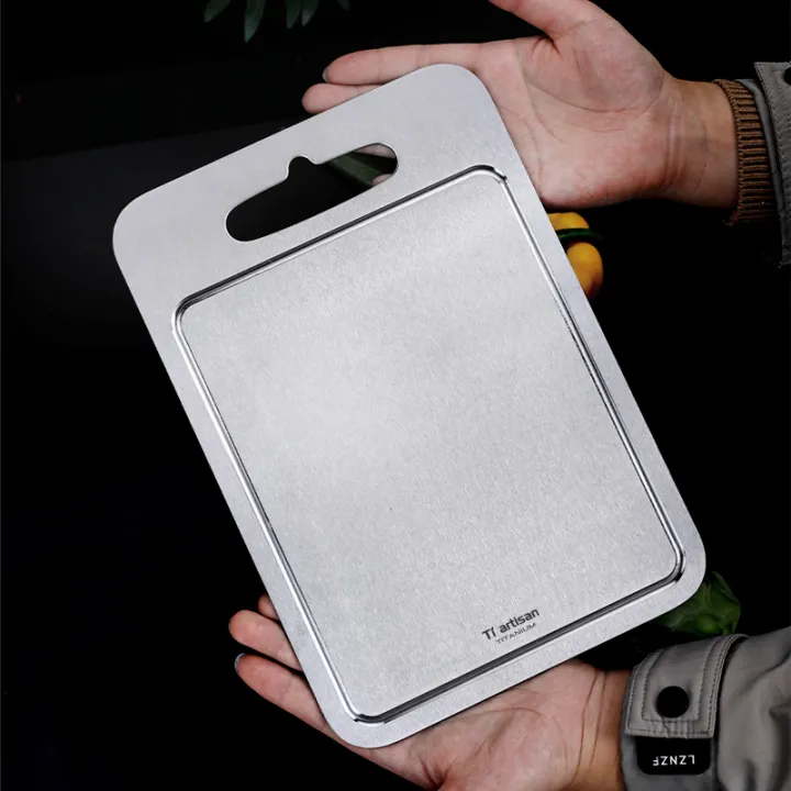 Tiartisan%202mm%20Thickened%20Pure%20Titanium%20Kitchen%20Cutting%20Board%20Outdoor%20Camping%20Double-Sided%20Sturdy%20Chopping%20Board%20With%20Juice%20Groove%20-%20Image%202