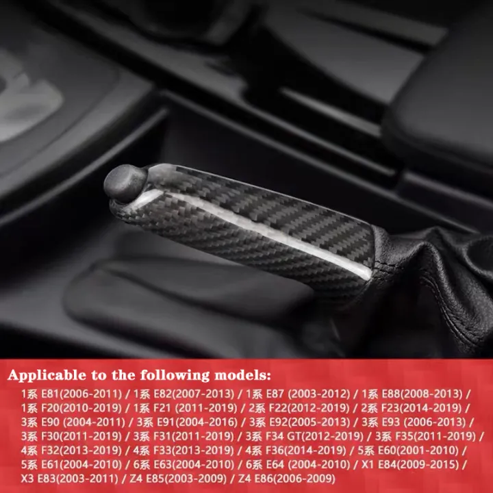 Car%20Handbrake%20Grips%20Cover%20For%20BMW%20E46%20E90%20E92%20E60%20E39%20F30%20F34%20F10%20F20%20Accessories%20Universal%20Carbon%20Fiber%20Pattern%20Interior%20Trim%20-%20Image%204