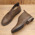 Retro Plus Size Desert Boots Men Ankle boots Brand Comfortable Leather Boots For Men.