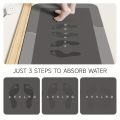 Diatomaceous Earth Bath Mat Super Absorbent Non Slip Fast Drying Soft Floor Mat for Bathroom Shower Laundry Bedroom Kitchen RV. 