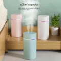 600ML USB Air Humidifier Double Spray Port Essential Oil Aromatherapy Humificador Cool Mist Maker Fogger Purify for Home Office. 
