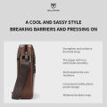 BULLCAPTAIN Men's leather shoulder bag multifunctional and high-capacity cowhide crossbody bag handbag Casual Messenger Bag. 